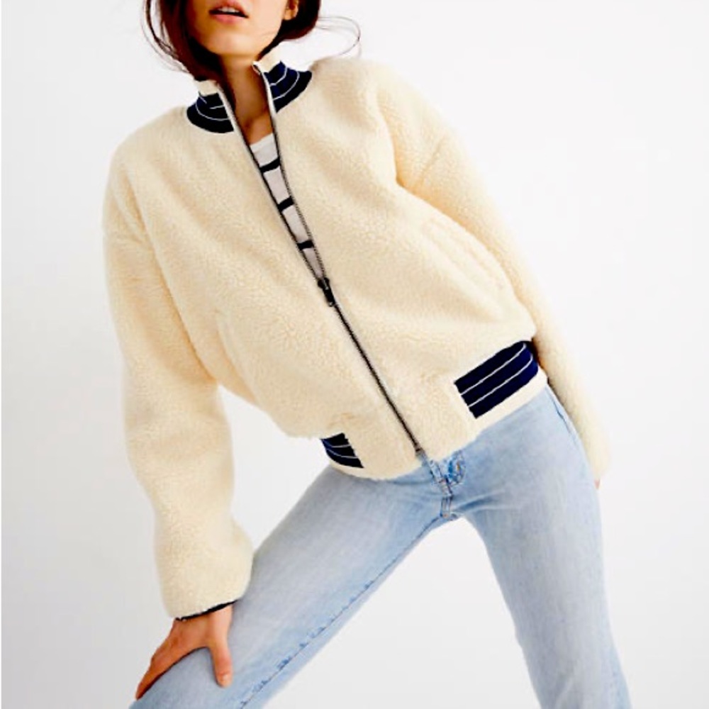 Madewell Sherpa bomber jacket